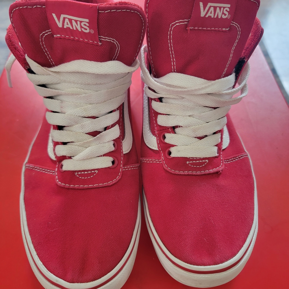 Vans Kids Red High-Top Sneakers